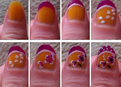 как создать самые простые цветочные рисунки на ногтях как создать самые простые цветочные рисунки на ногтях