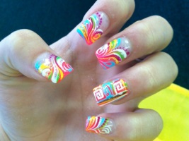 неоновый маникюр неоновый маникюр